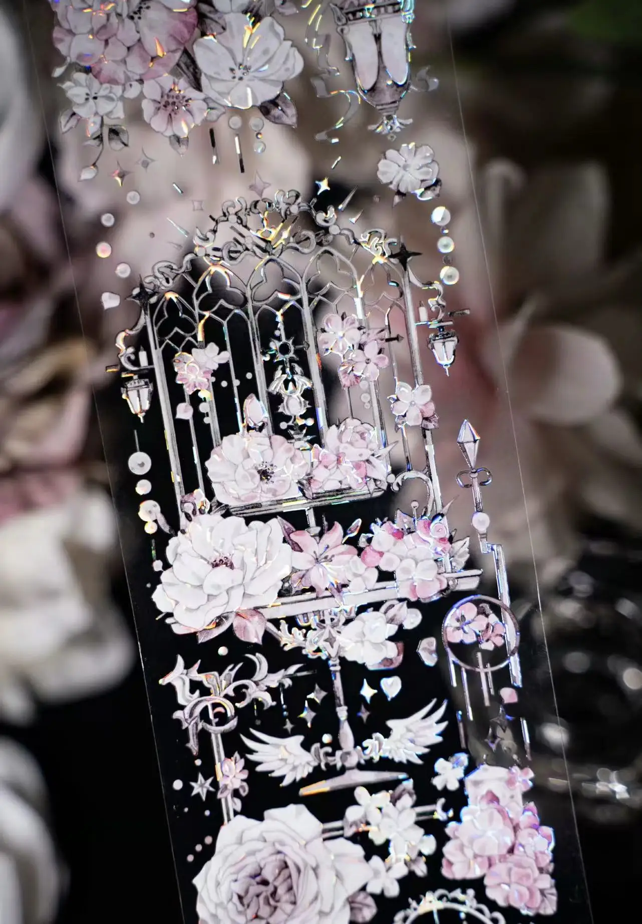 شريط واشي زهري عتيق للحيوانات الأليفة ، ملصق زخرفي ، وردي ، أبيض ، ورد ، مناسب للمخطط ، صنع البطاقات ، سكرابوكينغ سهل الاستخدام ، خطة #3