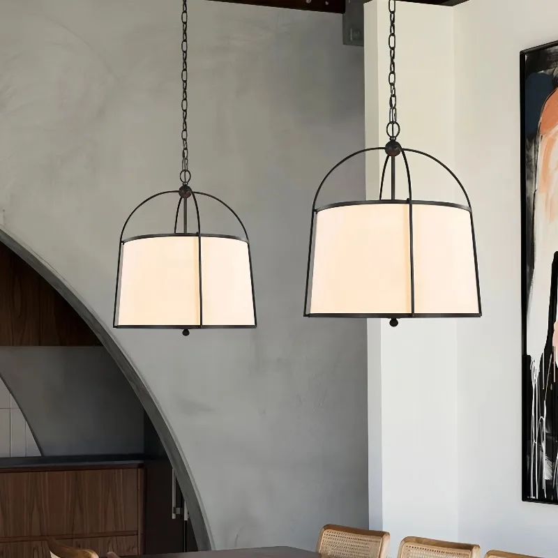 

Japanese Cloth Pendant Lights Wabi Sabi Restaurant Hotel Fabric Chandelier Living Room Dining Coffee Table Led Lights for Decor