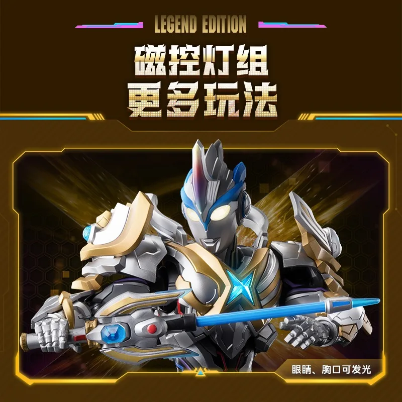 Nieuw op voorraad BLOKEES Ultraman Legend Edition X Transcendence Warrior Medal Boy Assembly Model Verrassingscadeau