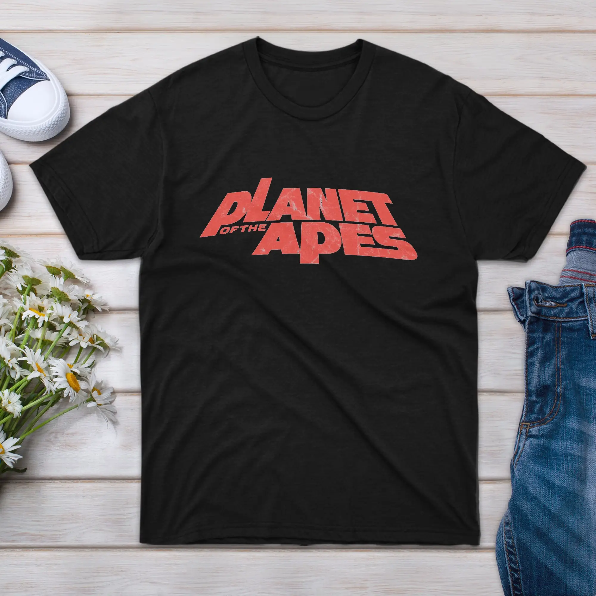 T Shirt Planet For Men Of Friend The Boy Apes Family Vintage Event Red Logo 1968 Girl Sleeve Short Women Novelty