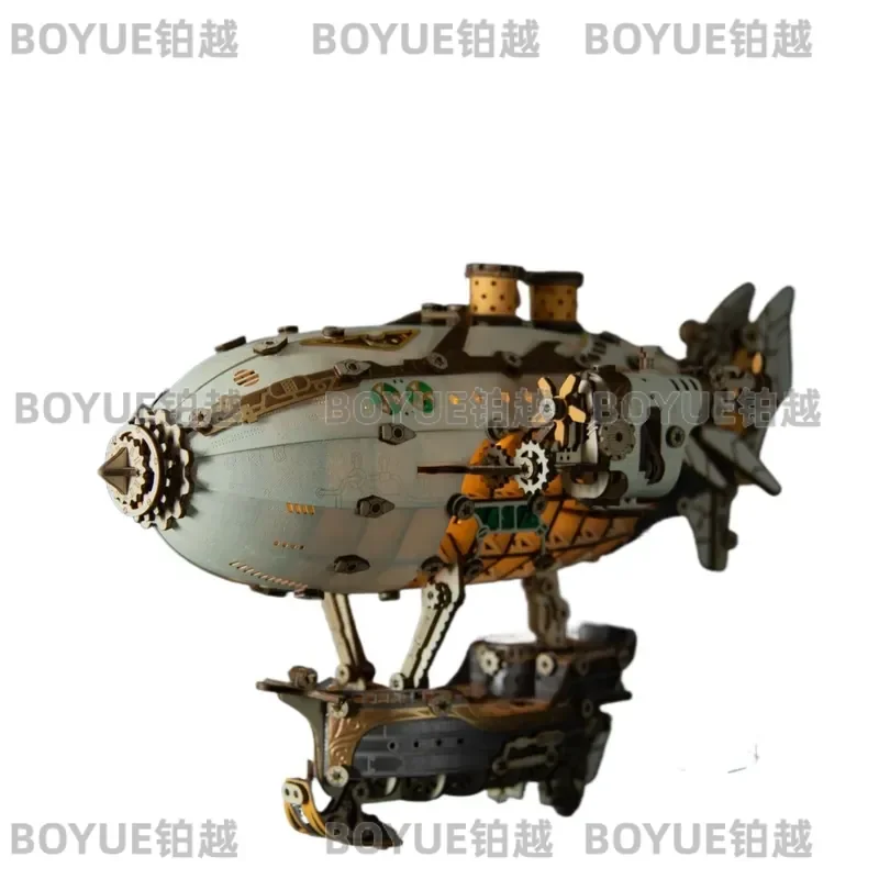 Fantasy Airship 3D Puzzle Building Blocks Model Kit Creative Assembly Toy Gift for Boys Kids Educational STEM Construction