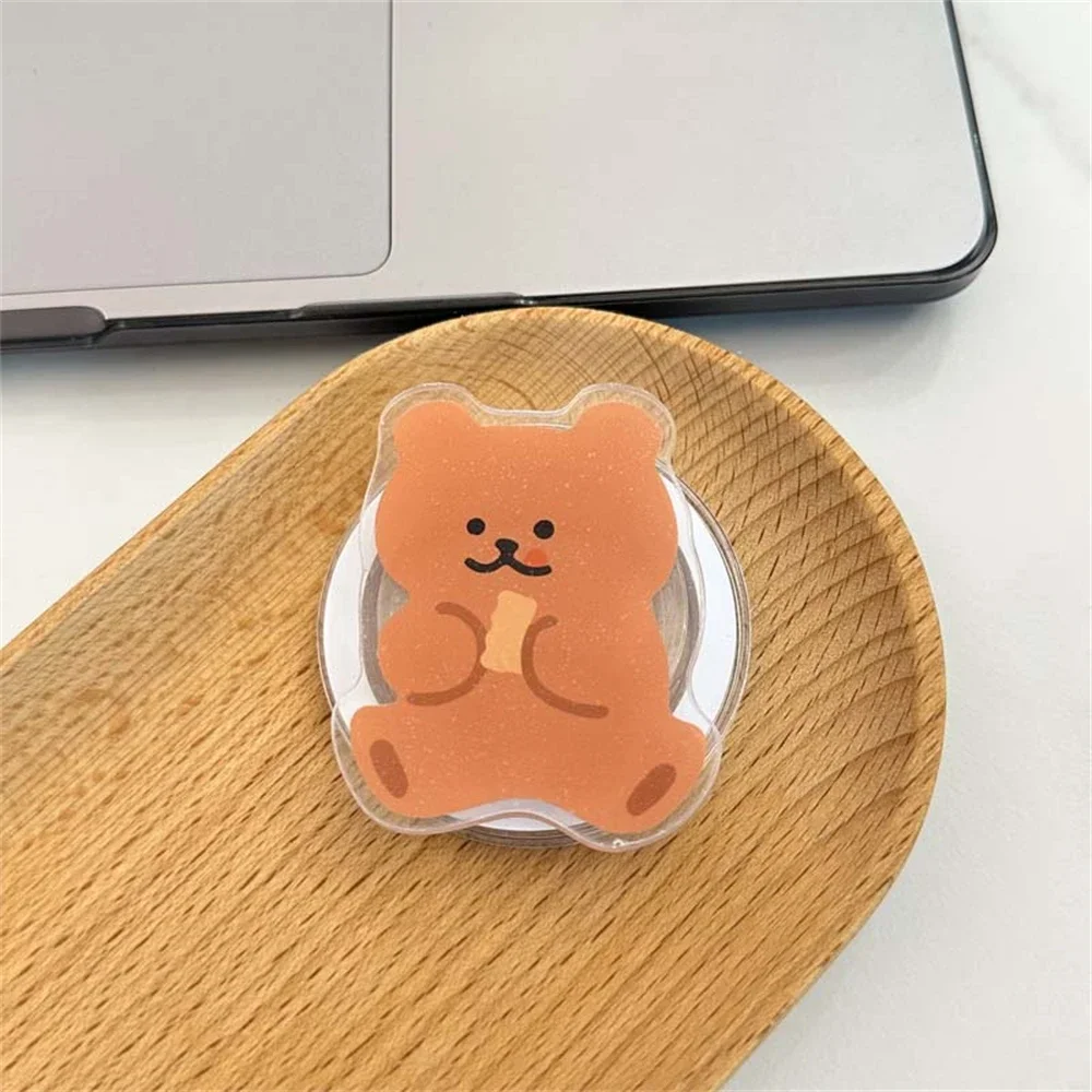 Korean Cute Cartoon Koala Bear Magnetic Attraction Phone Grip Tok Griptok Phone Holder for IPhone 15 14 Phone Pro Max Stand Hold