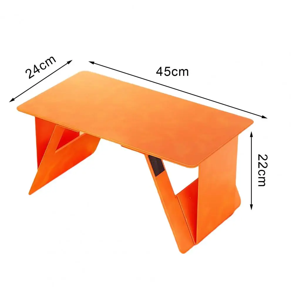 Wood Laptop Stand Foldable Computer Support Stand Fake Leather Adjustable Small Laptop Desk Book Laptop Table For Home Bedroom