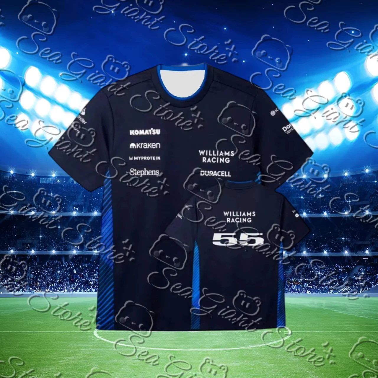 

Sun Protection Motorcycle Tee 3D Printing Williams Racing 2025 The Latest F1 Racing Wear Williams Streetwear Sports Men T-shirts