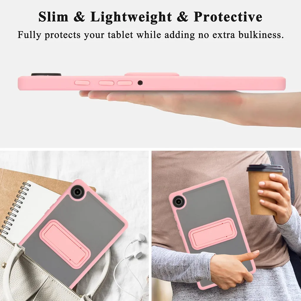 Cases for Smausng Galaxy Tab A11 8.7 Inch 2025 SM-X133 X135 Tablet Cases Transparent Matte Acrylic Stand Plastic Hard Shell