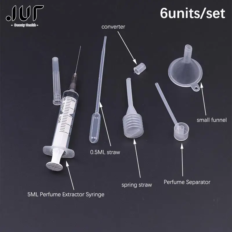 1 Set Perfume Refill Tools Set Plastic Diffuser Syringe Straw Dropper Funnel Spray Dispensing Required Cosmetic Tools