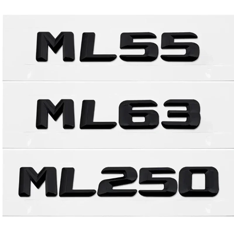 3D Car Rear Trunk Sticker Tail Letter Badge Emblem for Mercedes Benz Old Style ML55 ML63 ML250 ML300 ML320 ML350 ML400 ML430