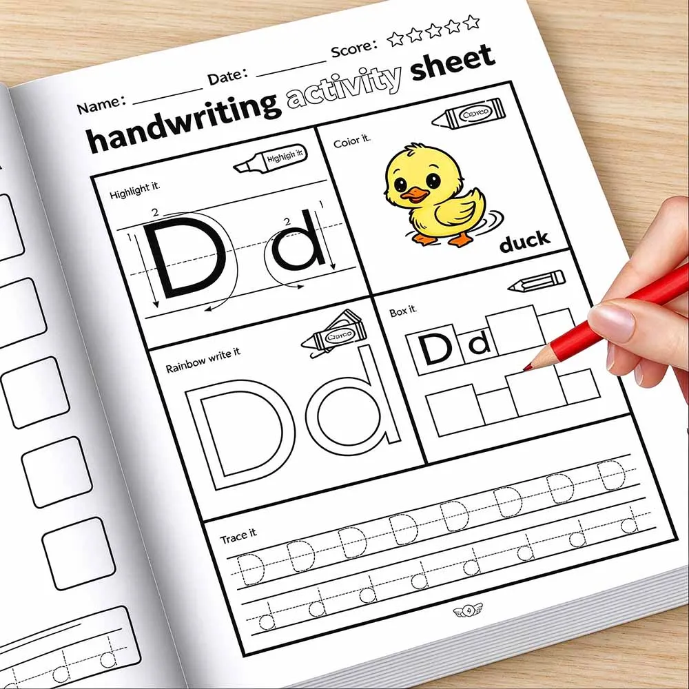40P Alphabet Tracing Workbook,Coloring,Tracing,Letter Find,Doodle Skill,Illustrations,Systematic Pages,Quality Paper,Sturdy Bind