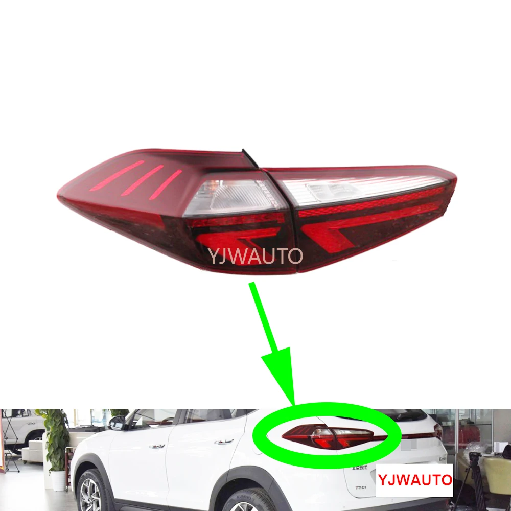 

For Hyundai Tucson 2019-2021 Taillight Assembly Car Taillamp Reverse Park lamp Shell Brake Tail Lamp Rear Turn Signal Light