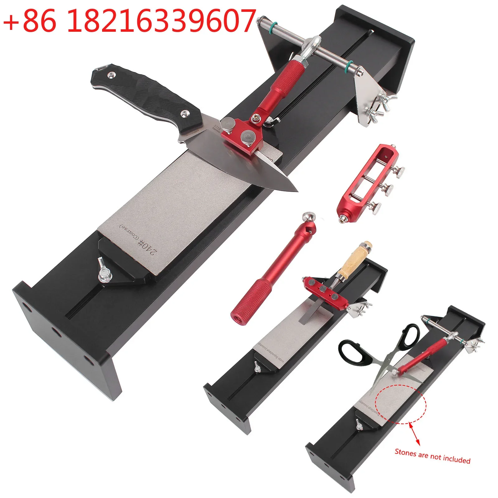 YAO 1Set Knife Sharpening Frame For Scissors Planer Chisel Professional Fixed Angle Sharpener Whetstone Grinder Sharpening Tools