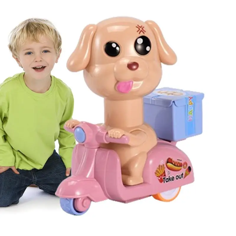 Jouet de presse et de glissière pour enfants, jouet de voiture de chien, jouet de voiture de friction, jouet d'inertie, jouet de véhicule mignon, cadeau d'anniversaire pour garçons