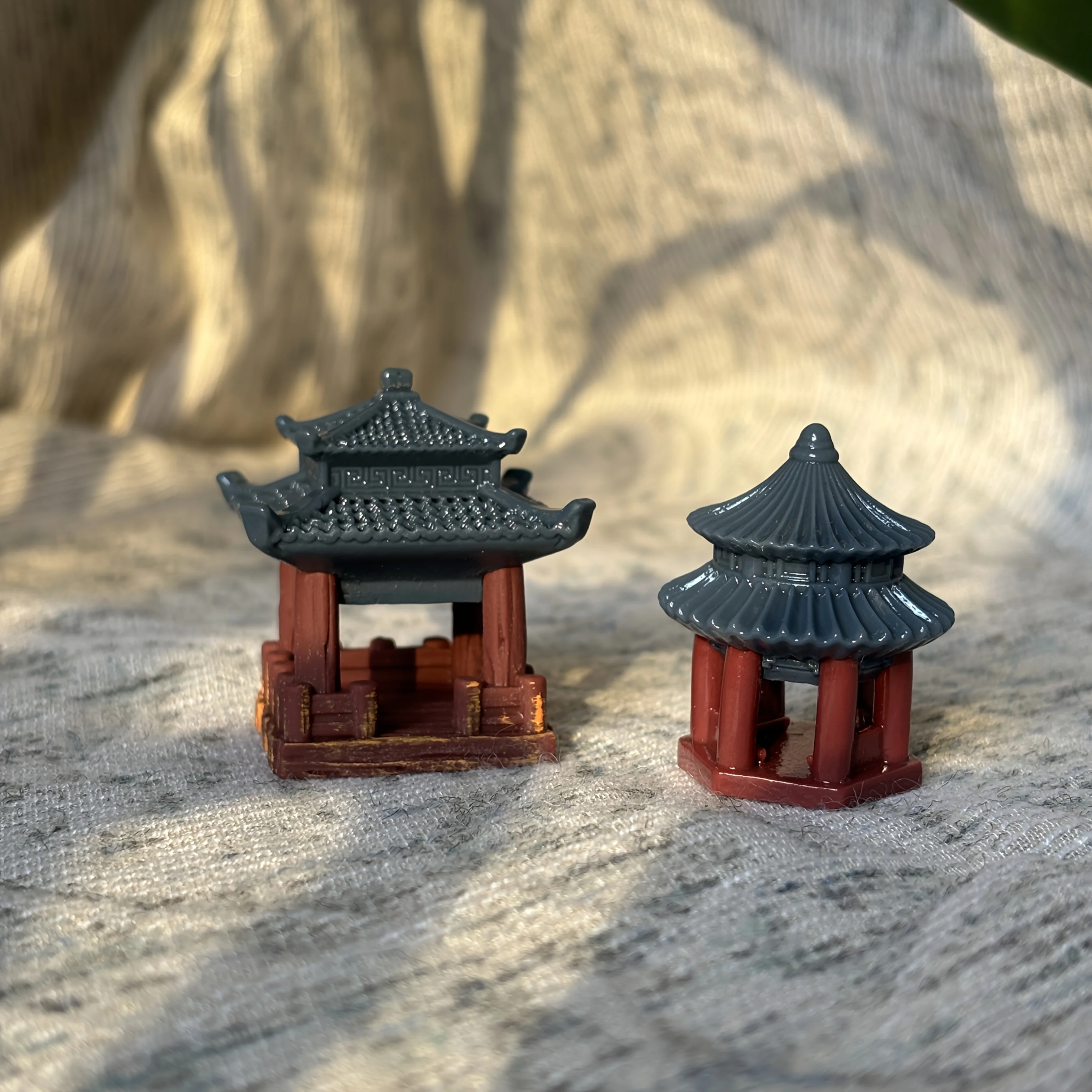 2X Neue Architekturmodelle im chinesischen Stil, geeignet für die Aquariengestaltung, Gebäude im antiken Stil, Gartenmodelle – Detail 7