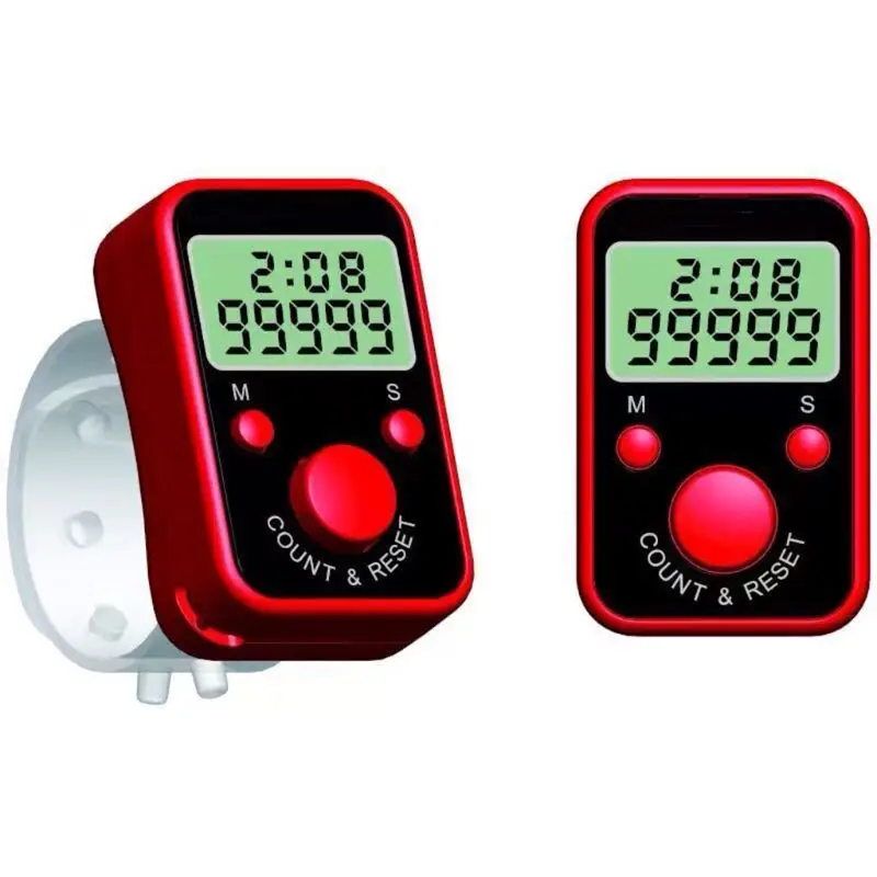 LCD Electric Display Digital Finger Counter, Tempo Anel Contagem Register, Costura Tricô Weave