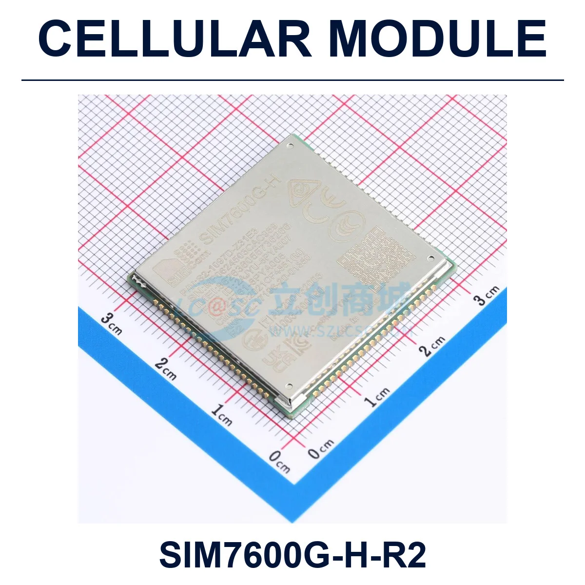 SIMCOM SIM7600G-H-R2 Cellular Module I2C; UART; USB; ADC 3.4V-4.2V