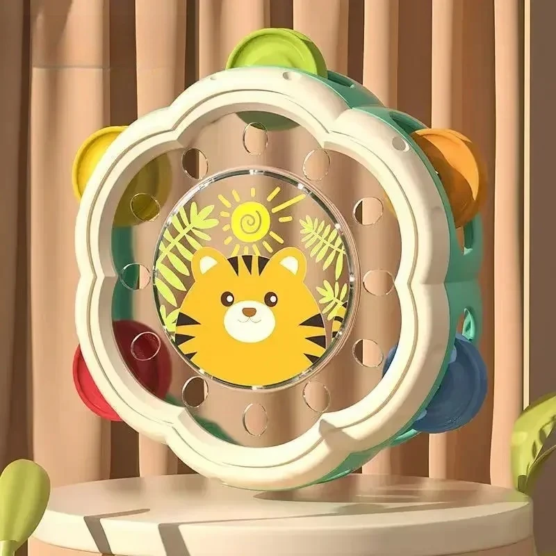 かわいい外観の子供用楽器ドラムおもちゃモンテッソーリ学習早期手の発達インタラクティブ音楽おもちゃ