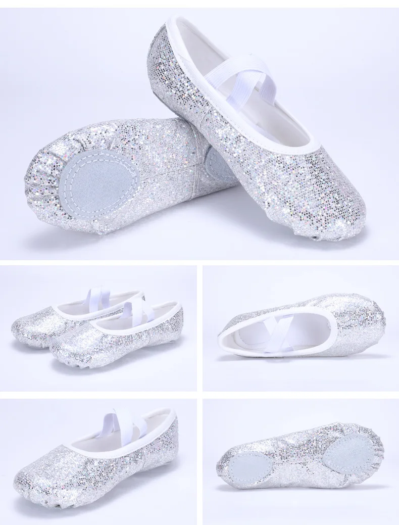 Glitzer-Laser-Tanzschuhe Glänzende Katzenkrallen-Schuhe für Bühnenauftritte Mädchen & Erwachsene Körpertraining Ballettschuhe – Detail 9