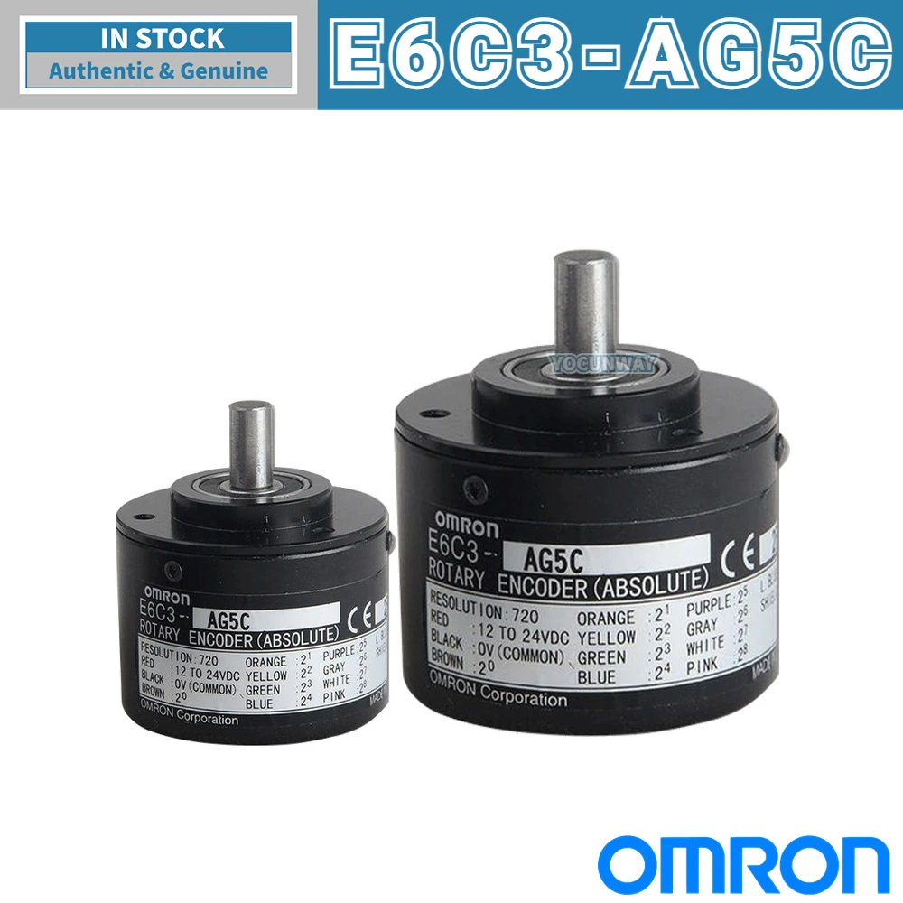 

New Authentic OMRON Rotary Encoder E6C3-AG5C 360P/R E6C3-AG5C 720P/R E6C3-AG5C-C 360P/R E6C3-AG5C 1024P/R E6C3-AG5C 1024P/R