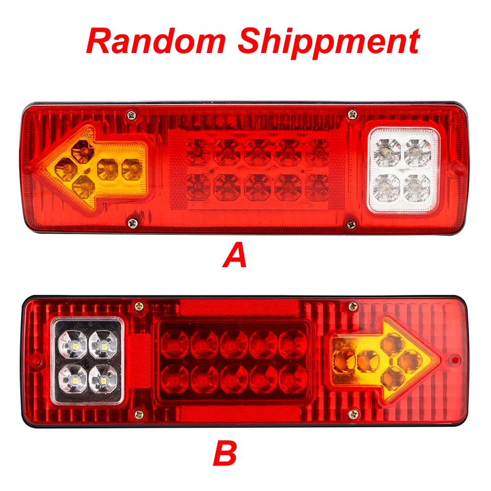 19LED Tail Lights Reversing Stop Brake Indicator 12V 24V For Trailer Lorries Truck Taillights Turn Signal Lamp Car Accessories