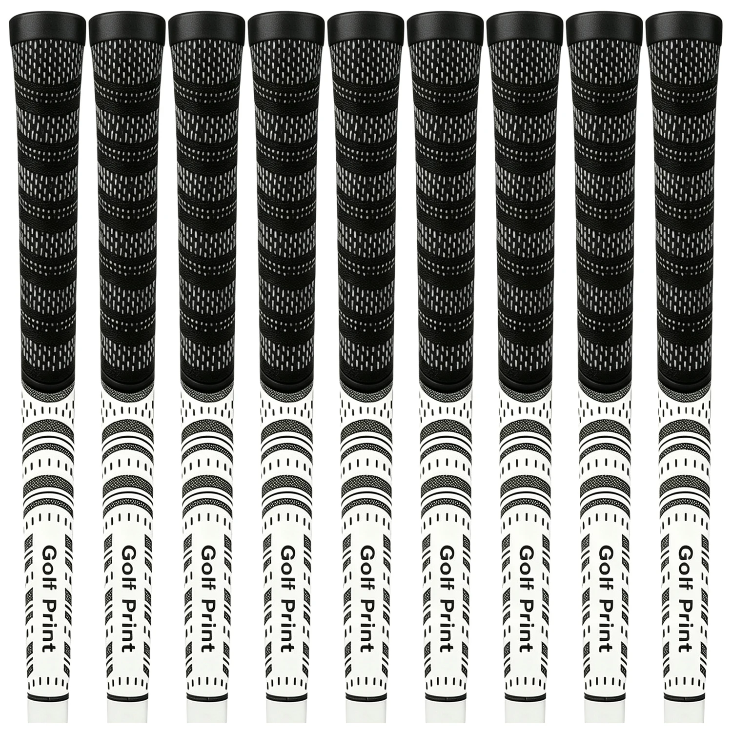 golfprint-white-golf-irons-grips-set-standard-midsize-rubber-cotton-yarn-golf-club-grips-carbon-yarn-golf-grip