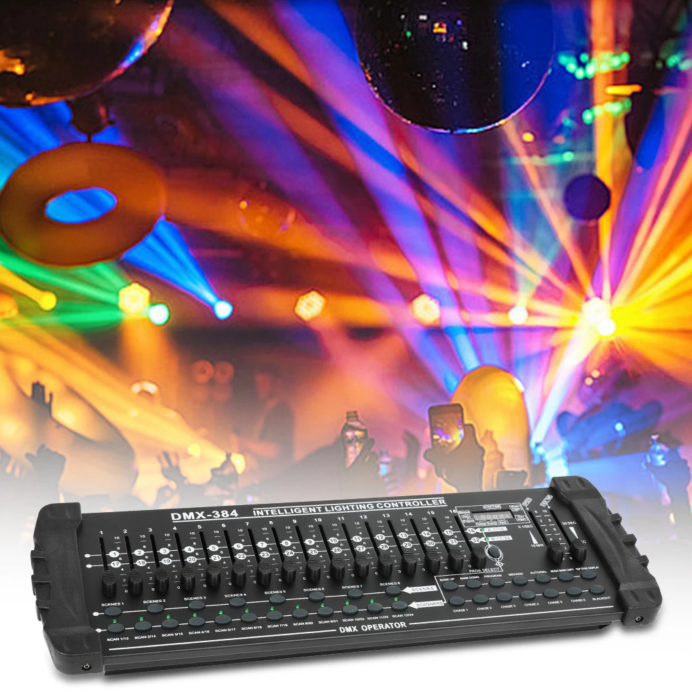 

DMX 384 Channel Light Controller DMX512 High Quality Controller Console Operator for Live Concerts KTV DJs Clubs Equipment