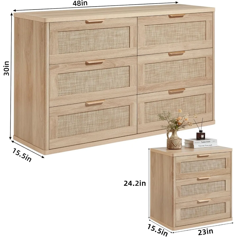 3-Piece Rattan Bedroom Set 2