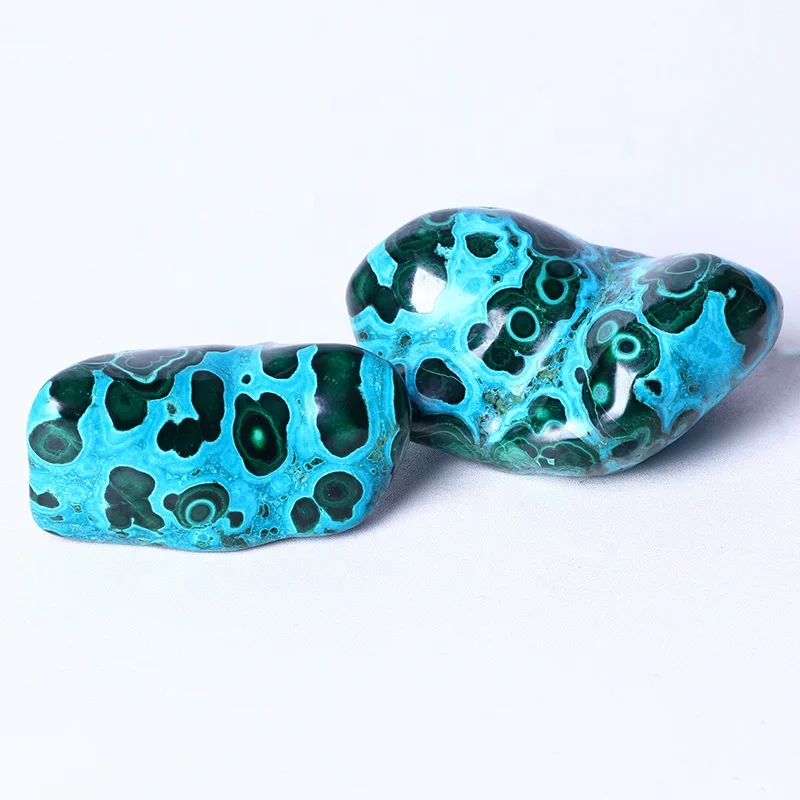 Wholesale Natural Gemstone  Polished Crystal Healing Stone Raw Blue Chrysocolla Malachite Crystal Craft For Gift And Decoration