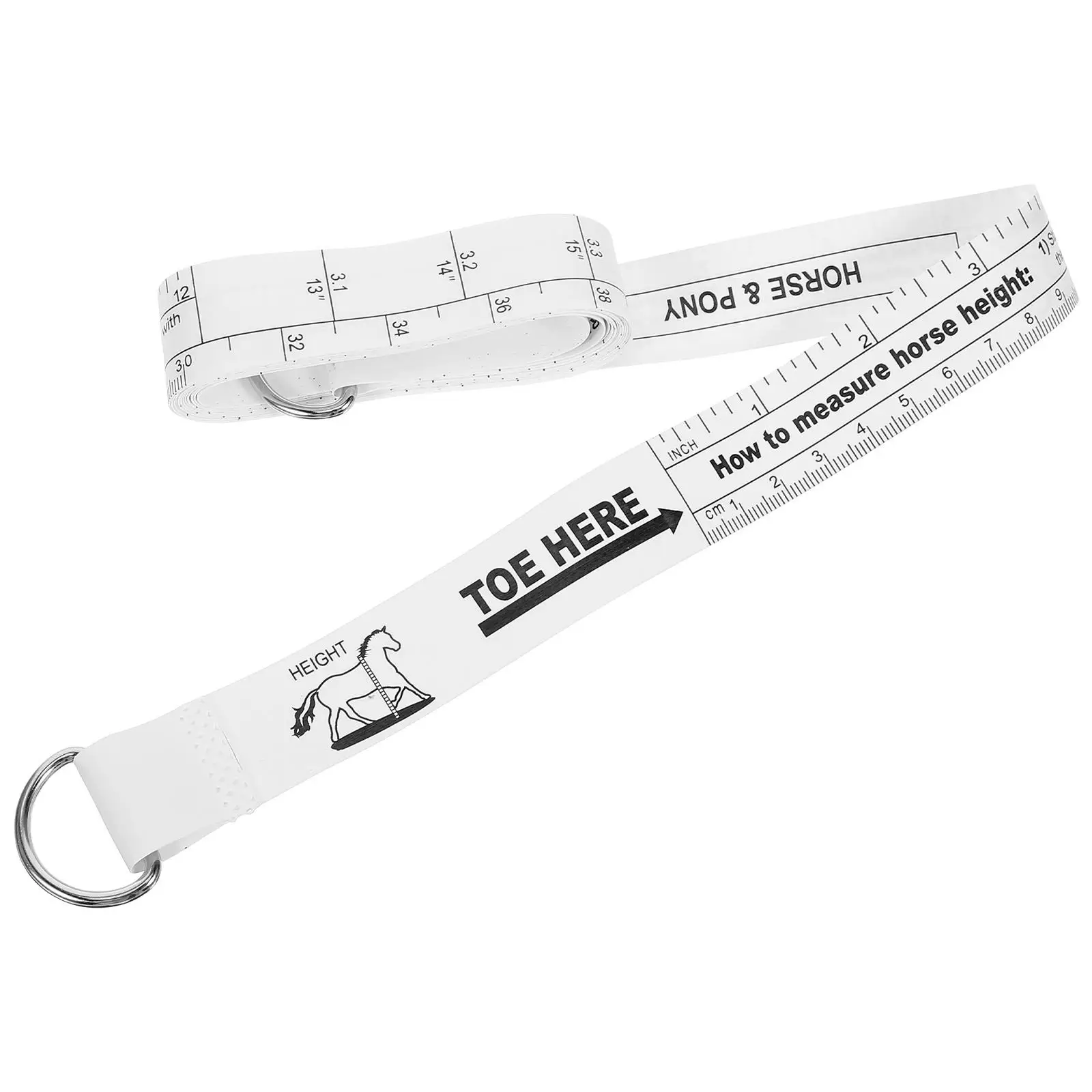 

Horse Measuring Tape 2.5m Foldable PVC Ruler for Weight Height Portable Livestock Tool Pet Supplies Small Horse Measure