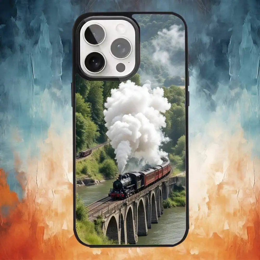 Funda de teléfono de viaje ferroviario de tren para iPhone 17,16,15,14,13,12,Plus,Pro,Max para carga inalámbrica magnética Magsafe