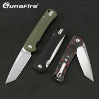 Tunafire New 14C28N Steel Folding Tactical Knife G10/Carbon Fiber Handle Flipper Outdoor Camping Hunting EDC Pocket Knives Tool