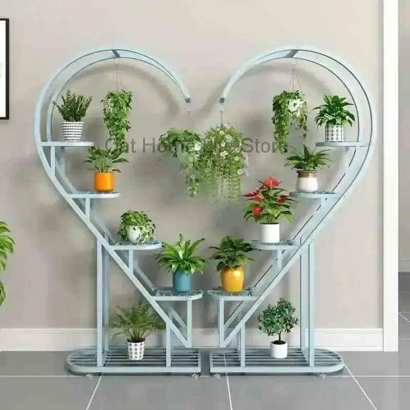 

Iron Outdoor Stand Flower Rack, Dill Wrought Flower Stand, Indoor Living Room Floor-to-ceiling Multi-layer Balcony Flower Hanger