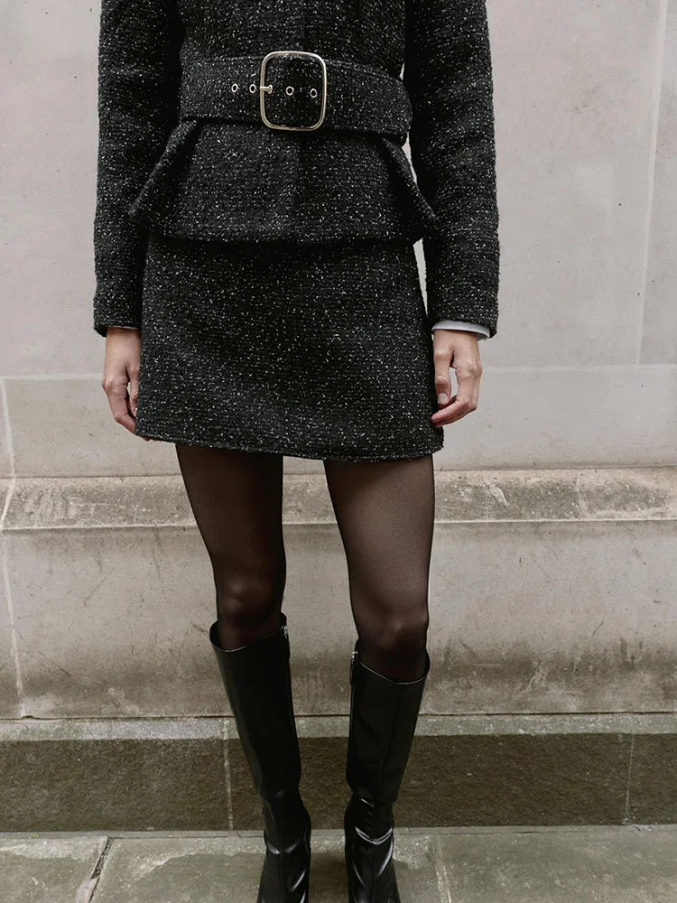 Haut de gamme hiver nouveauté femmes Jaet ZA2025 jupe-pantalon Ensemble Sli ethnique Faion scène Costume