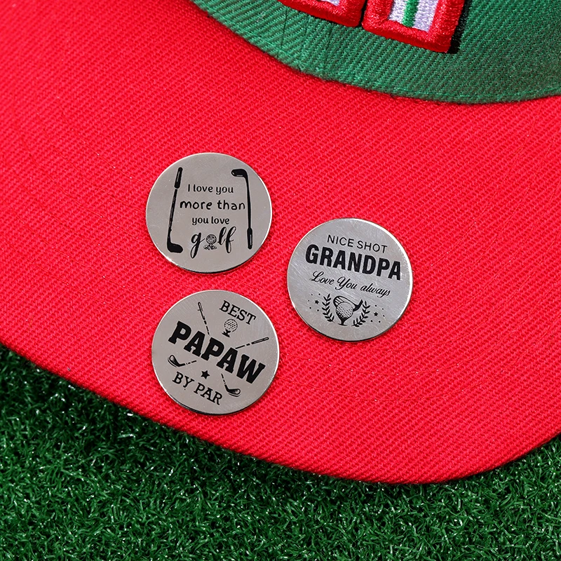 Golf Ball Marker W Magnetic Golf Cap Decorative Trendy Backpack Hat Clip Mark For Golfer Golf Ball Shoes Fun Phrases