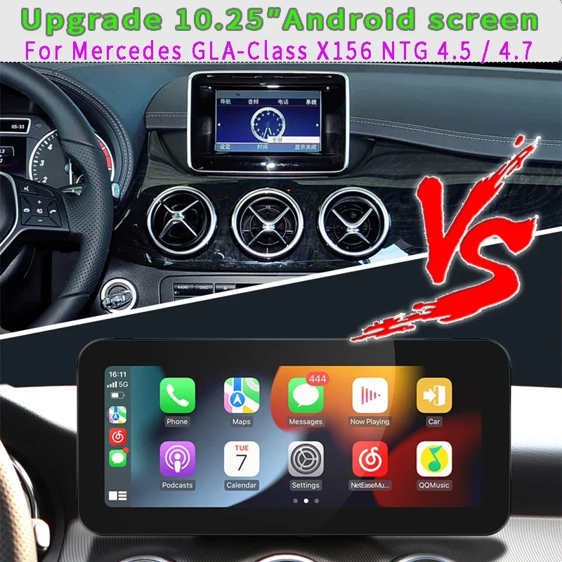 Mercedes GLA-Class X156 NTG 4.5/4.7 10.25' Apple CarPlay Screen Android Auto Full Screen Access Android Apps Navigation System