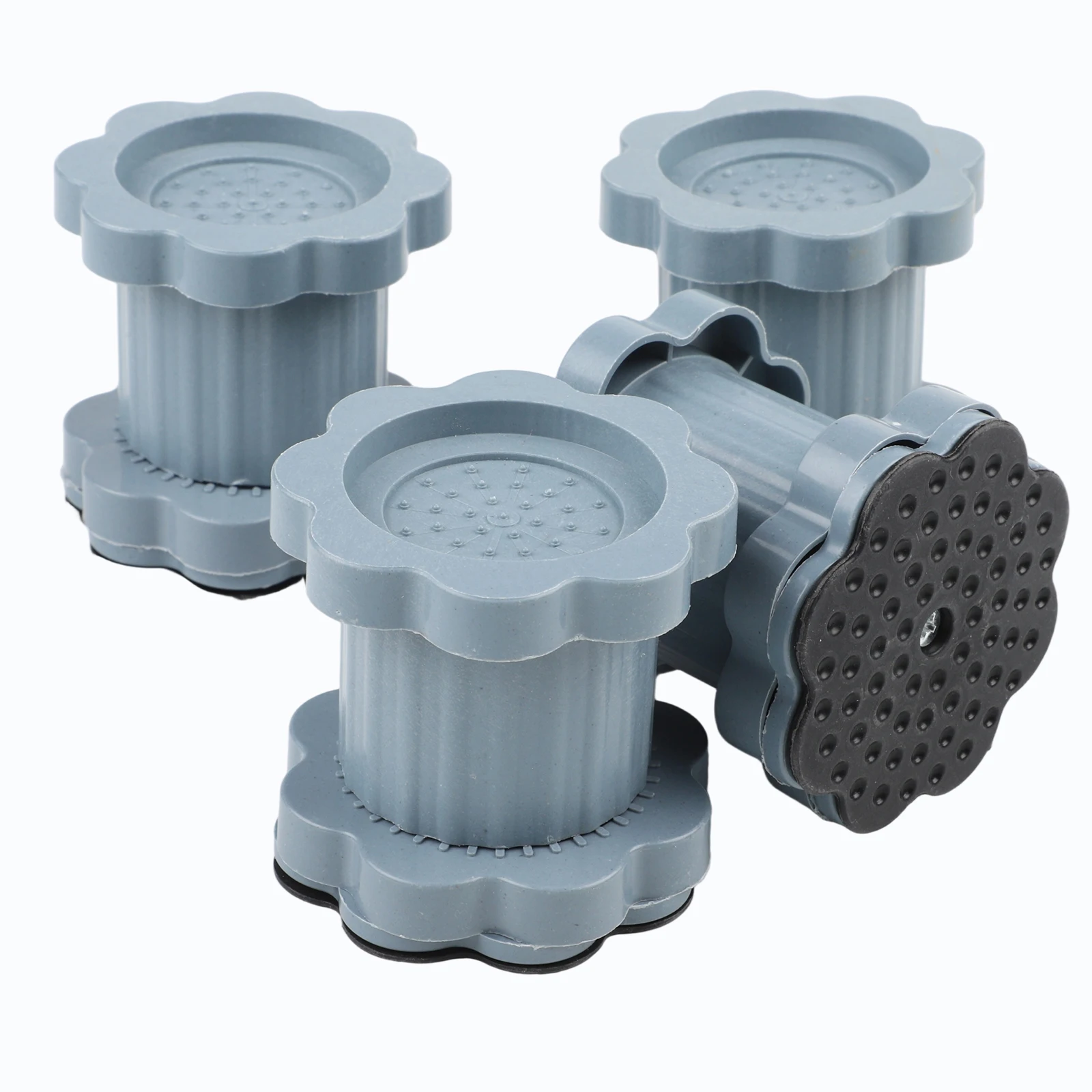4pcs Adjustable Heighten Washing Machine Anti Vibration Pad Anti-Slip Feet Mat Washing Machine Refrigerator Support Dampers