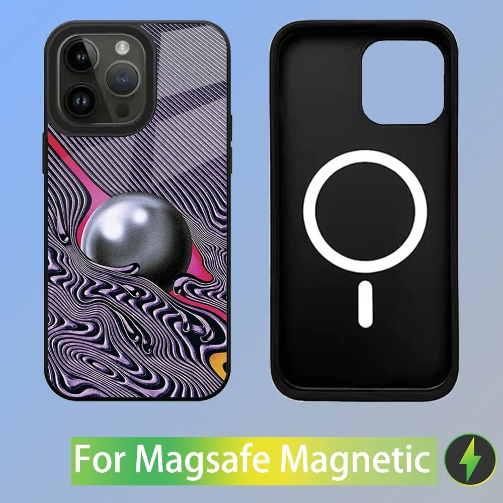 Tame Impala Psychedelic Art Phone Case For iPhone 16,15,14,13,12,11,Plus,Pro,Max Mini Magsafe Magnetic Wireless Charging