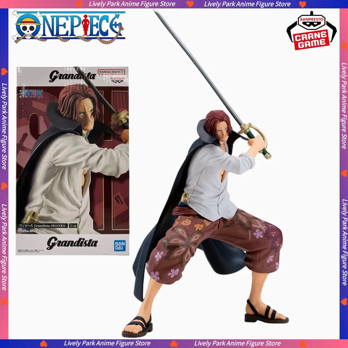 

In Stock BANDAI Original Genuine ONE PIECE Grandista SHANKS Hot Anime Action Figures Children Doll Collectible Toy Festival Gift
