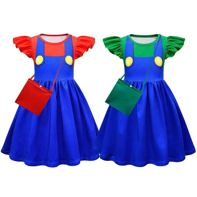 2024 neue Karneval Cosplay Mädchen Party Weihnachten Super Bruder Kostüme Halloween Kleid Kostüme