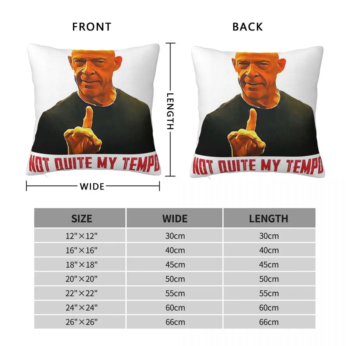 Whiplash Not Quite My Tempo Pillowcase Polyester Linen Velvet Creative Zip Decor Throw Pillow Case Home Cushion Cover