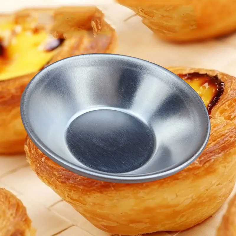 10 Slices Cake Style Oven Round Baked Eggs in Tin Foil Cake Tool Tart Mold Baking Accessories  Baking Tools for Cakes