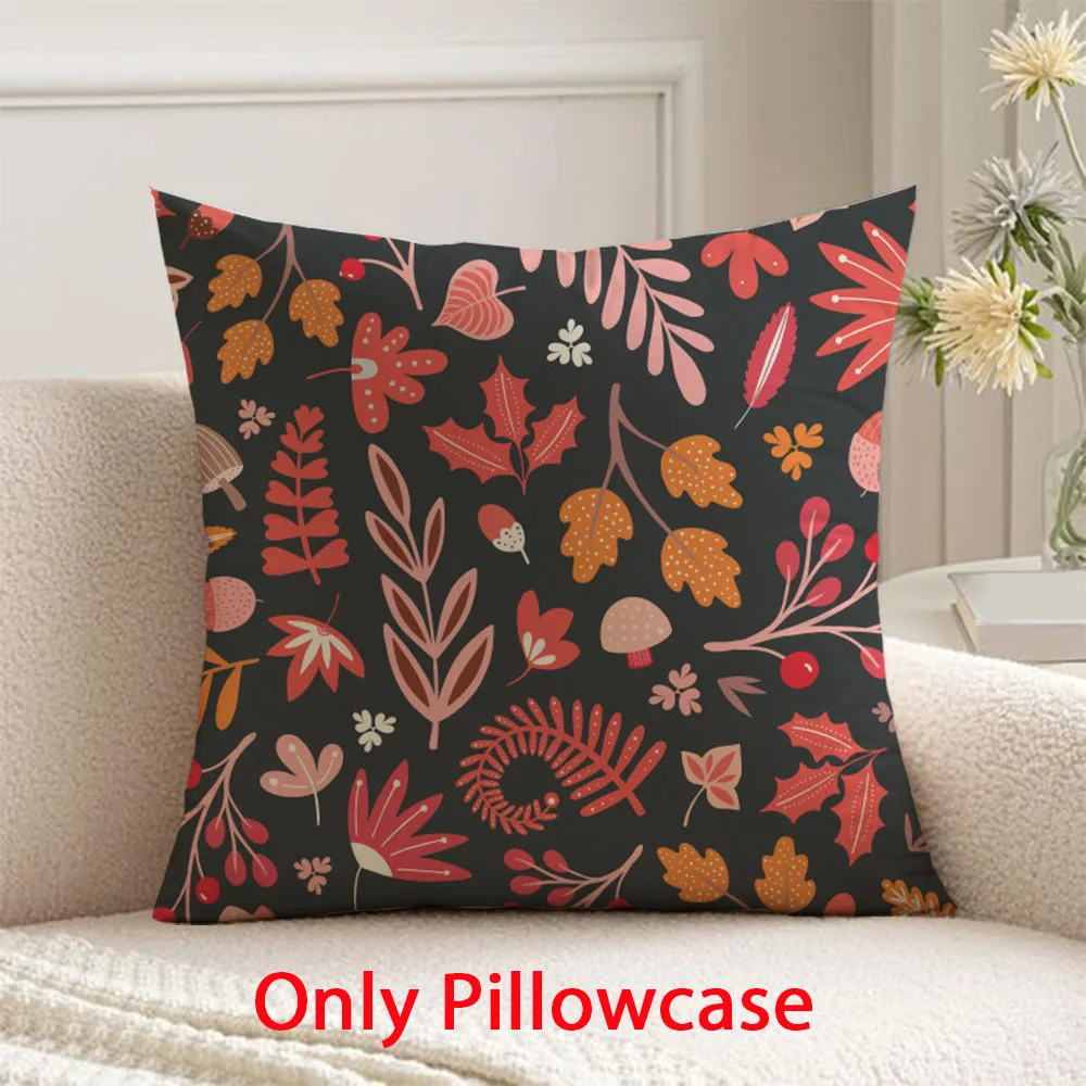 

Thanksgiving Day Pillow cover autumn Leaf pattern decorative 45x45 cushions cover for Harvest Festival pillow case