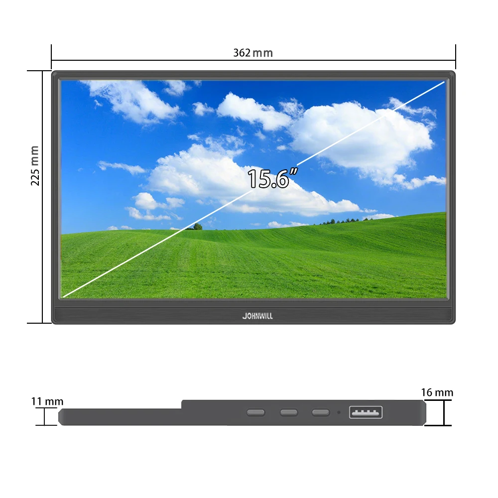 コンピュータモニター 15.6 インチ 1920X1080 ポータブルモニター HD IPS パネル LCD タッチスクリーン Type-C HDMI 互換性スイッチ Xbox ラップトップ