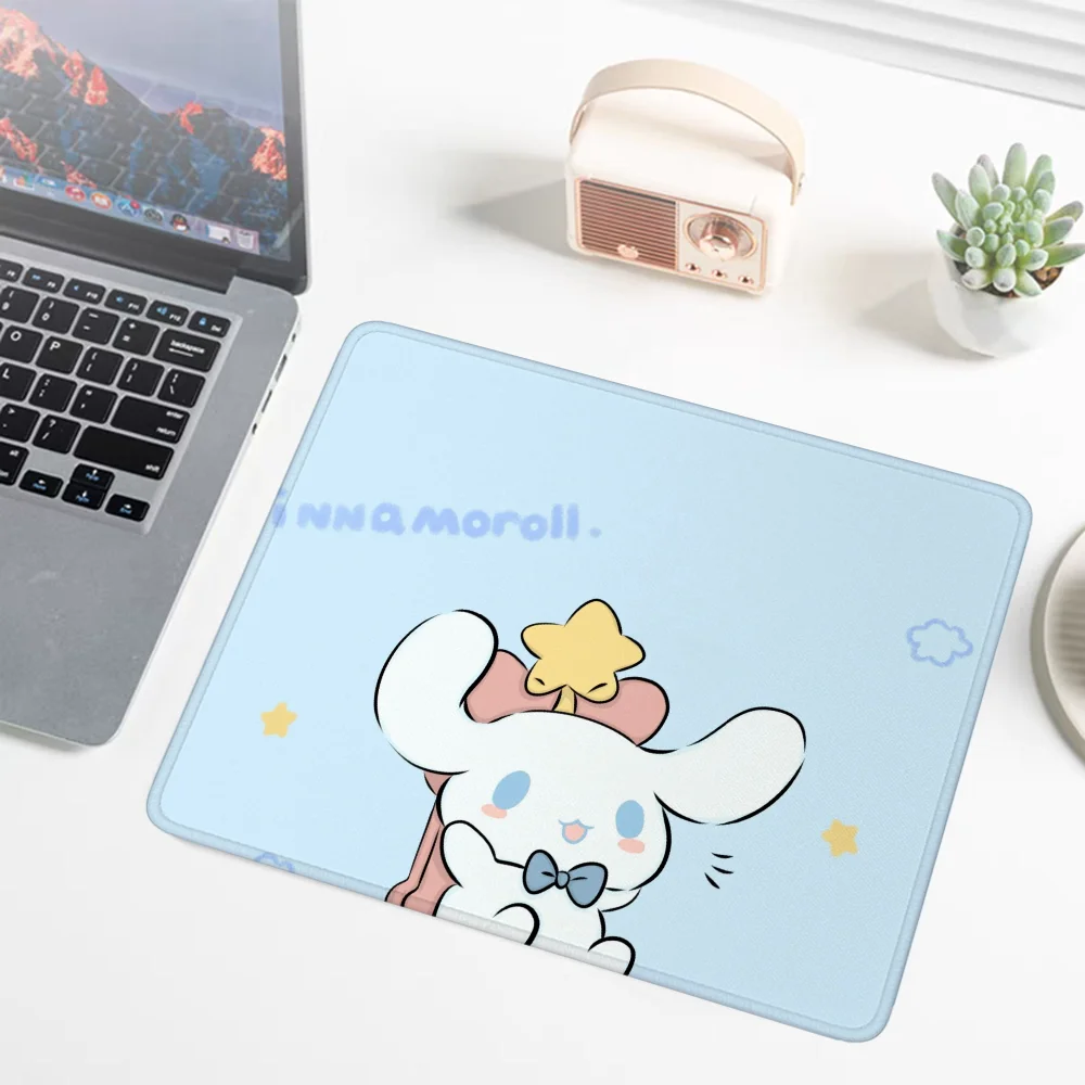 Alfombrilla de ratón Cinnamoroll Sanrio para teclado, alfombrilla pequeña para escritorio, accesorios para juegos de Pc, ratón inalámbrico lindo para computadora de escritorio