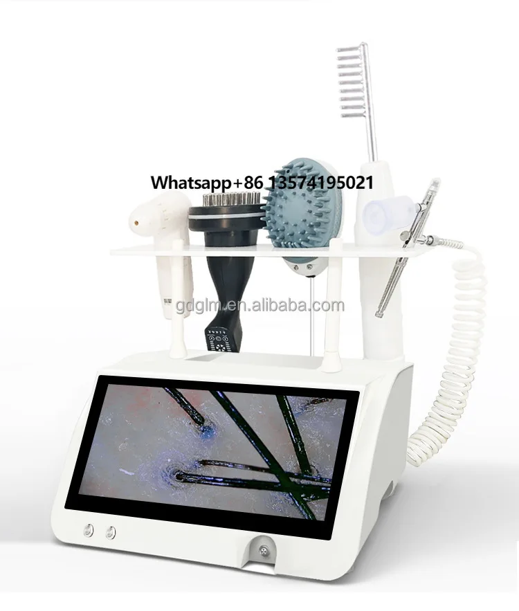 5 in 1 Scalp Comprehensive Physiotherapy Instrument with 50X and 200X Lens for Scalp Detection