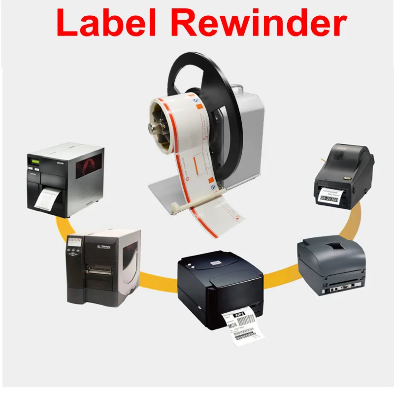 Adjustable Speed Two-Way Rewinder/Label Paper Collecting Machine Automatic Label Rewinding Machine Tag Bar Sticker Rewinder