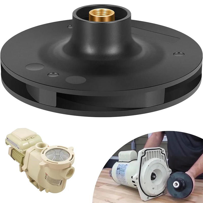 

073131 Upgraded Pump Impeller Replacement Fit for Pentair 3 HP WhisperFlo Pump Impeller for Pool and Spa Pump, Black
