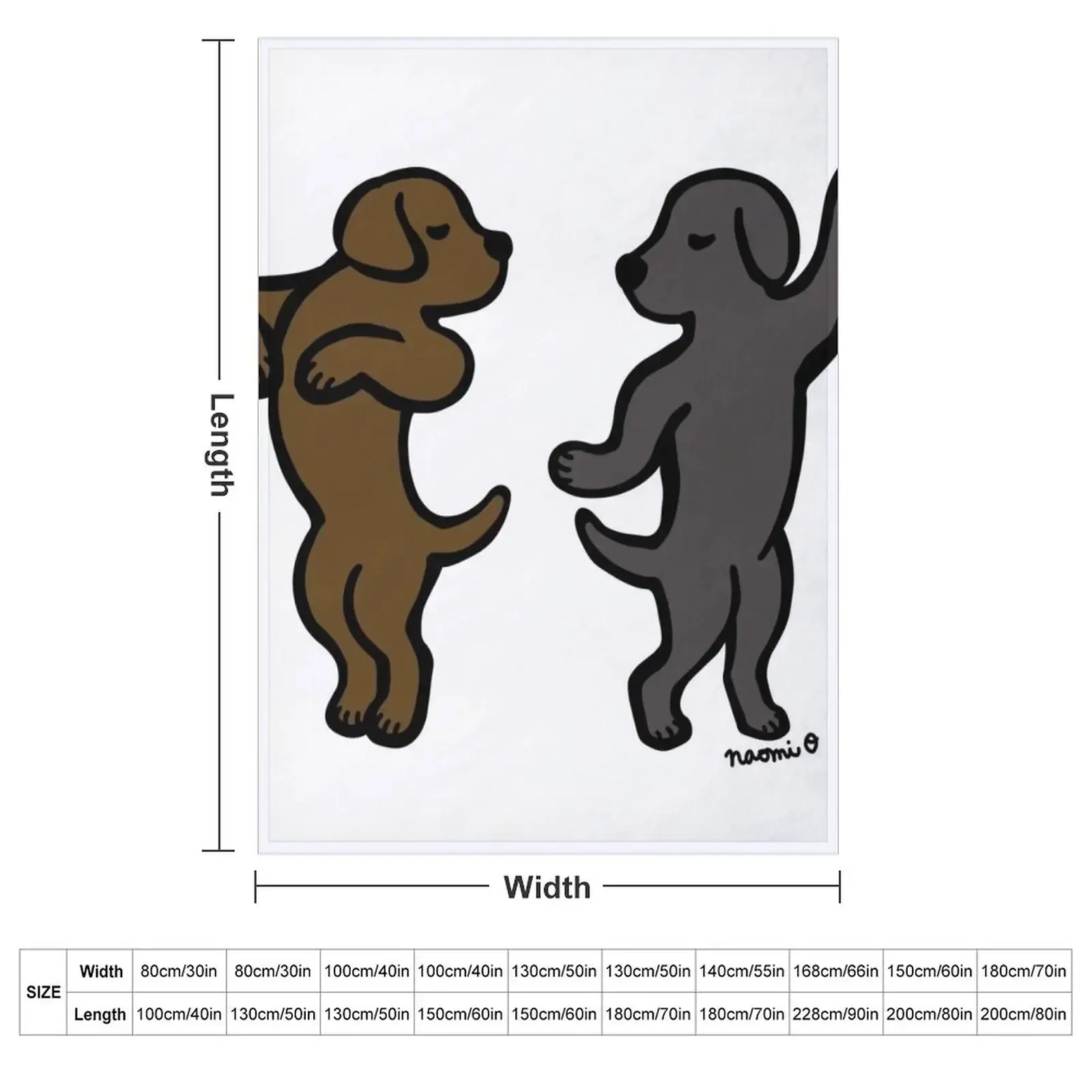 Dance Black Labrador and Chocolate Labrador Throw Blanket valentine gift ideas For Sofa Thin Custom Blankets For Baby Blankets