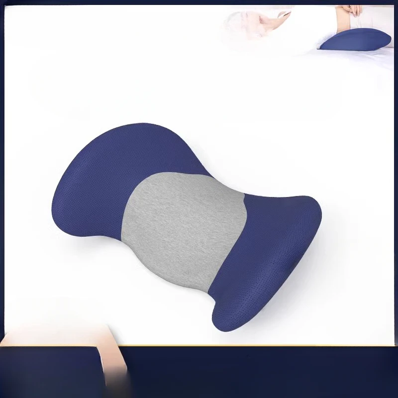 

Sleep on the bed with a lumbar pillow and a protective device for lumbar disc herniation during sleep