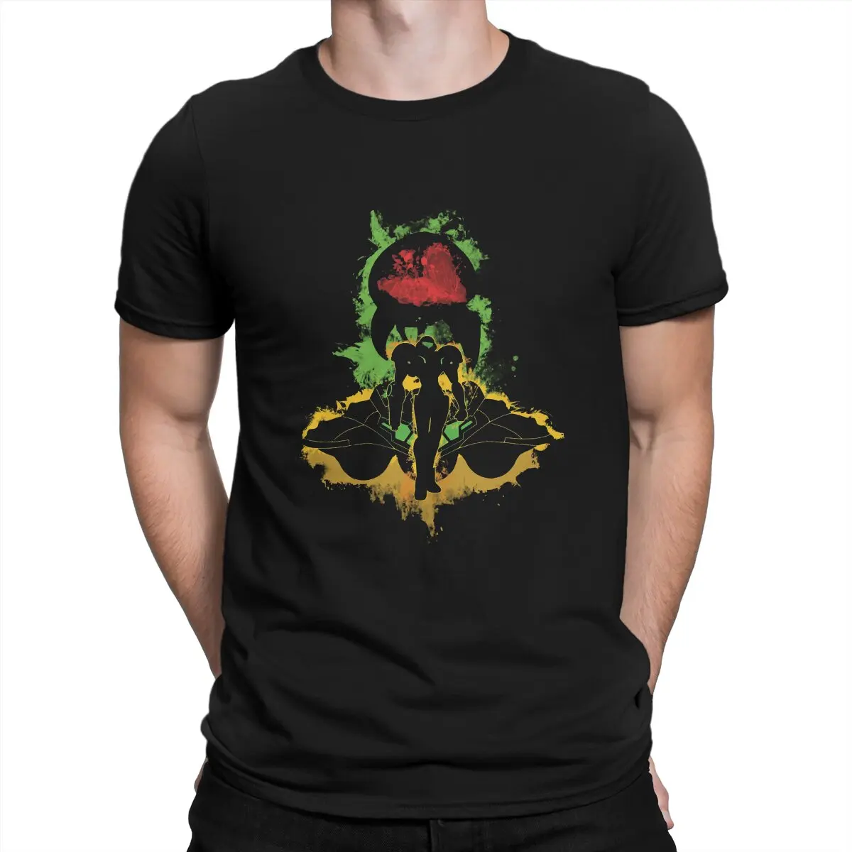 Metroid Game Zebes Conflict T Shirt Punk Men Tees Summer Clothing Polyester O-Neck TShirt