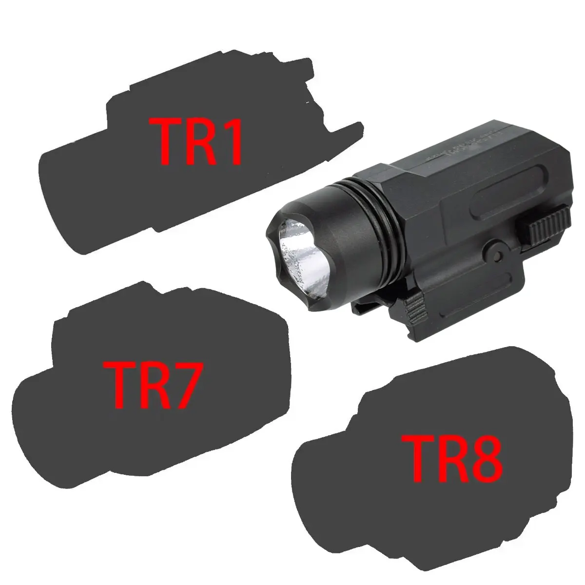 Tactical TR8 TR7 TR1 TR4 LED Weapon Light Scout Red La-ser Sight for Pistol Glock 1911 Taurus Strobe Flashlight Rifle Rapid Fire