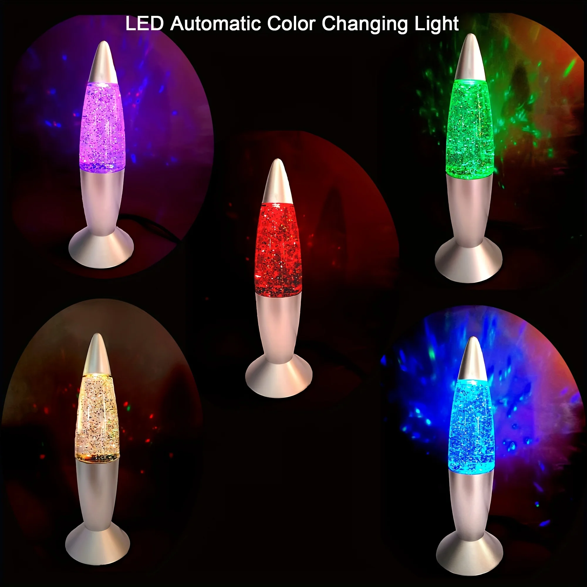 LED Rocket Lamp USB Color Changing Night Light RGB Mood Desk Lamp Decorative Table Light Switch 120cm Cable Bedroom Gaming Decor view 4